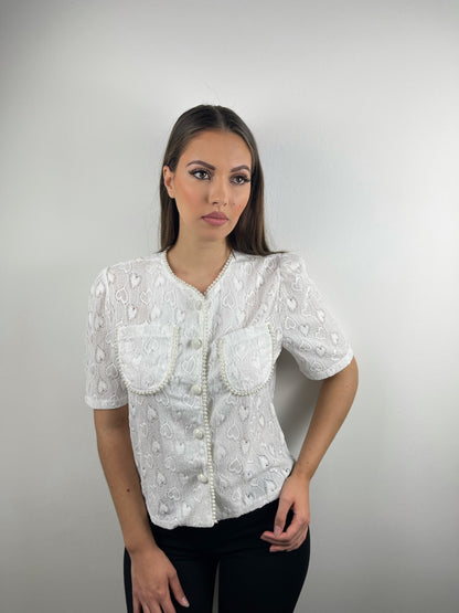 CAMICIA PERLA BIANCA